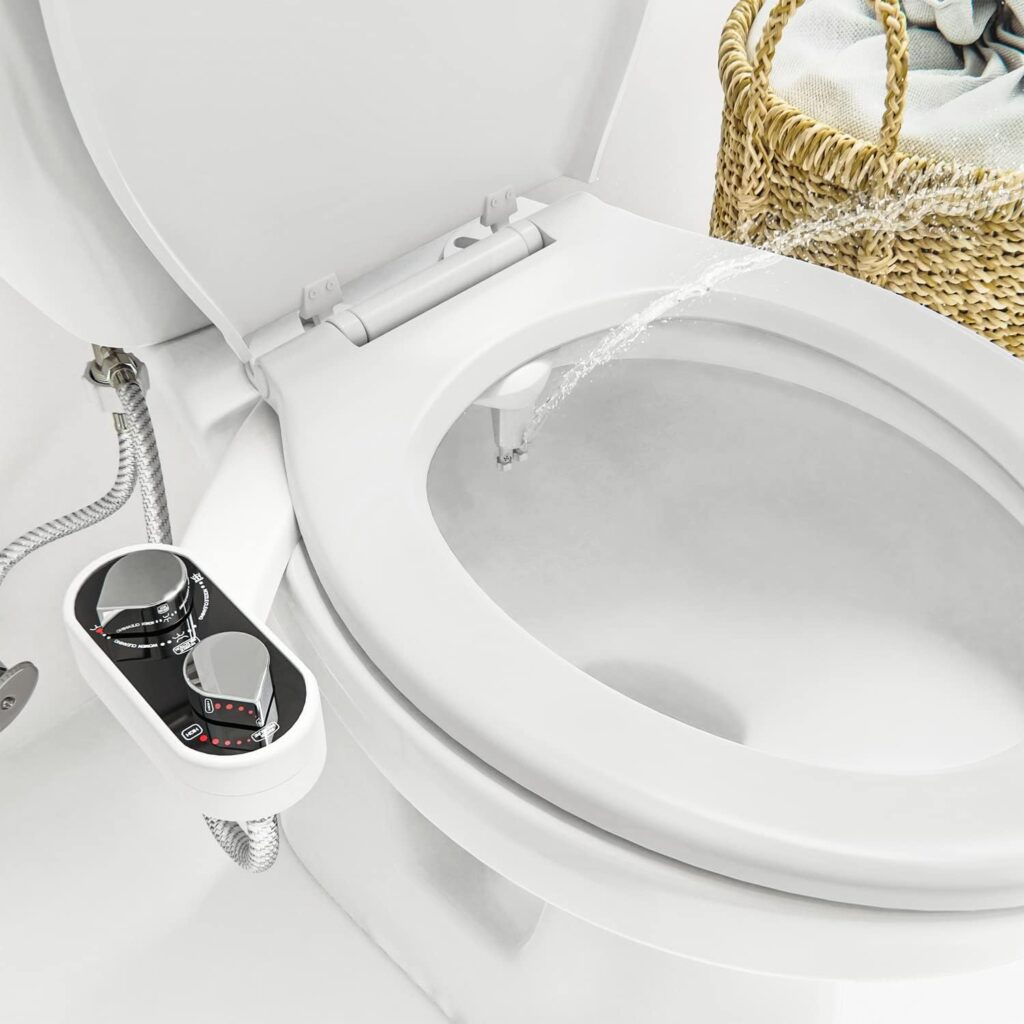 Clear Rear Bidet Attachment for Toilet - Elevate Your Bathroom w/Our Self-Cleaning Bidet, FSA HSA Eligible - Ultimate Bidet Toilet Seat Experience, Toilet Accessories For Hygiene - Toilet Bidet
