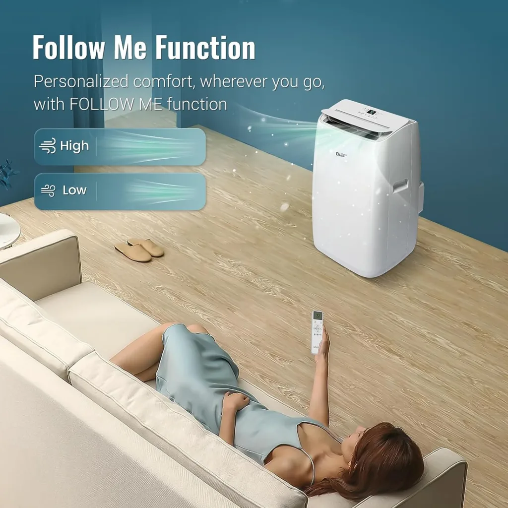 DuraComfort Portable Air Conditioner, 12000 BTU(Ashrae) /8150 BTU (SACC) Smart AC Unit, Built-in Dehumidifier and Fan Modes, Mobile App, Cools up to 450 Sq. Ft, White,WIFI