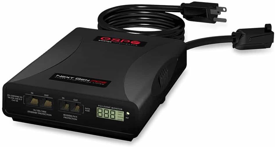 ESP Next Gen Surge Protector/Noise Filter/Power Monitor (Model# XG-PCS-15D) 120 Volt, 15 Amp