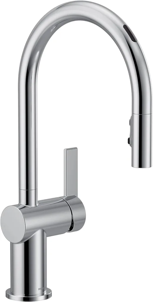 Moen 7622EVC CIA Smart Touchless Pull Down Sprayer Kitchen Faucet with Voice Control and Power Boost, Chrome