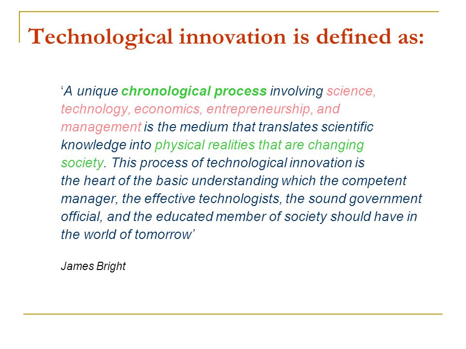 Understanding the Definition of Innovative Technology