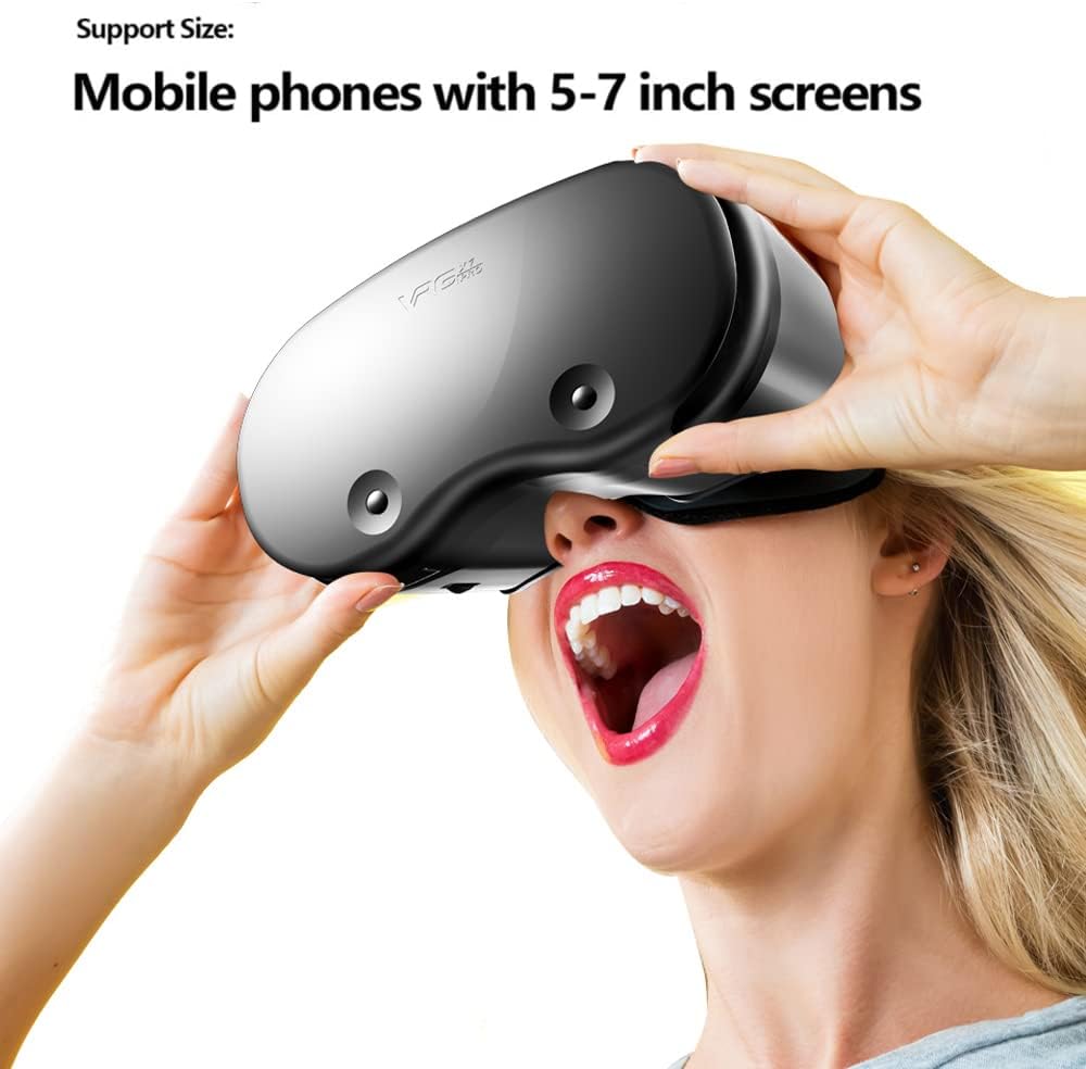 VR Headset, 3D Virtual Reality Headset VR Accessories for Movies and Games VR Glasses for iPhone  Android Phone,Best Virtual Reality Goggles