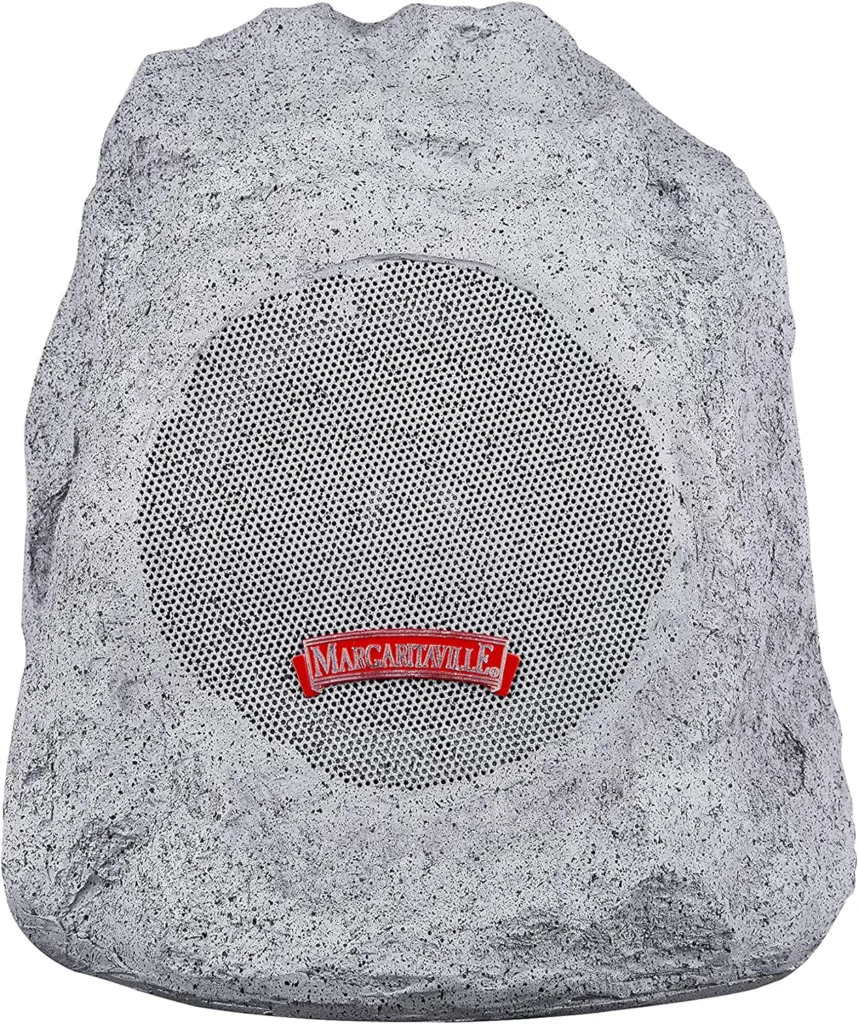 Margaritaville Outdoor Rock Bluetooth Wireless Speaker | Durable Bluetooth Speakers, Fantastic Yard or Patio Decor, IPX-4 Waterproof Rated, Granite Grey “On The Rock